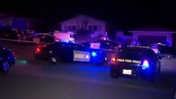 A police officer fatally shot a man who began stabbing him in the face moments after the officer walked into a Chula Vista home Tuesday night.
