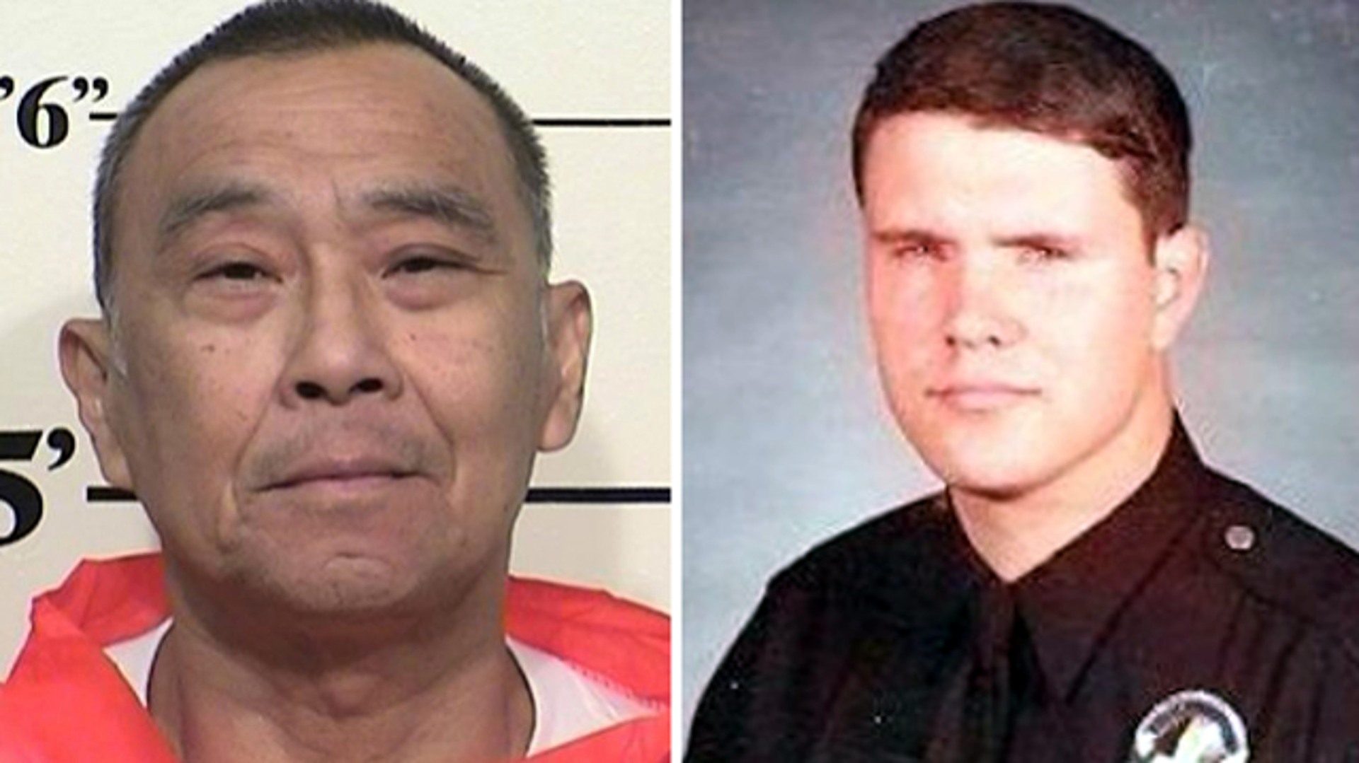 Hau Chan, left, and Officer Duane Johnson