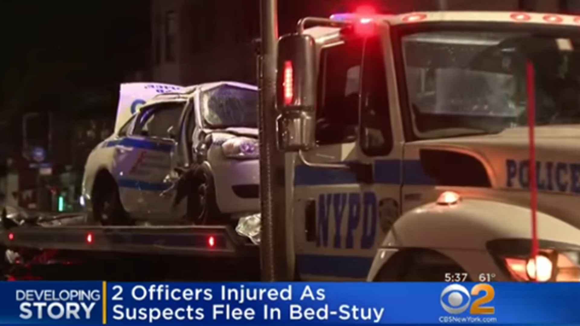 Two NYPD Officers Injured In Crash As Suspects Flee | Officer