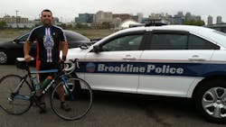Every year for the past three years Brookline Police Officer Oscar Santos has set out on his bicycle and ridden 275 miles in four days from Boston to New York City, in the annual Tour De Force. Every year for the past three years Brookline Police Officer Oscar Santos has set out on his bicycle and ridden 275 miles in four days from Boston to New York City, in the annual Tour De Force.