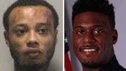 Sean D. Steward, left, and Officer Thomas Alvin Orr III. Sean D. Steward, left, and Officer Thomas Alvin Orr III.