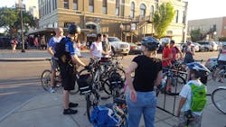 The College Station Police Department in College Station, Texas began a concerted effort to improve relationships with patrons in the entertainment district, using bicycle patrol to do so. The College Station Police Department in College Station, Texas began a concerted effort to improve relationships with patrons in the entertainment district, using bicycle patrol to do so.