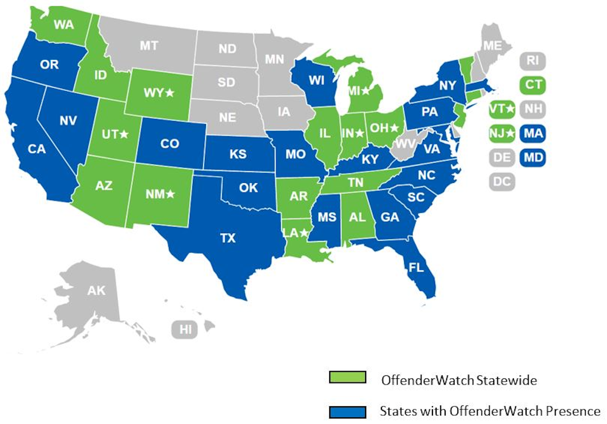 Sex Offender Record Locator Helps Law Enforcement Data Communication Between States Officer 6410