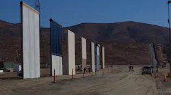 The six contractors constructing eight prototype border wall sections in San Diego's Otay Mesa have finished their entries ahead of a news conference announcing the completion of the prototypes on Thursday, Oct. 26, 2017.