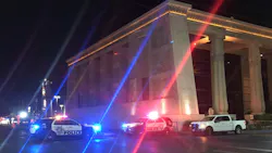 Police vehicles are seen near the site of shooting in Las Vegas, the United States, on Oct. 2, 2017. Police vehicles are seen near the site of shooting in Las Vegas, the United States, on Oct. 2, 2017.