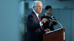 Attorney General Jeff Sessions speaks at Port of Miami Terminal E, on Wednesday, Aug. 16, 2017.