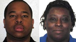 Corrections Officer Justin Smith, left, and Correction Enterprises Manager Veronica Darden
