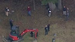 New York State Police investigators gathered Thursday morning with an excavation crew at the Cemetery of the Highlands