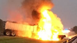 An off-duty Collier County sheriff's deputy last month saved a man from a burning tractor-trailer following a crash that could have been a scene in an action movie. An off-duty Collier County sheriff's deputy last month saved a man from a burning tractor-trailer following a crash that could have been a scene in an action movie.