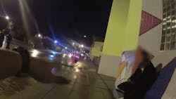 Officer Angel Villaronga was able to talk to the man, build a rapport and convince him to hand over his knife without further incident. Officer Angel Villaronga was able to talk to the man, build a rapport and convince him to hand over his knife without further incident.