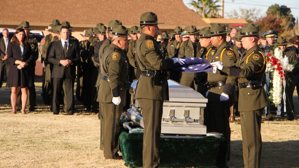 U.S. Border Patrol Agent Rogelio Martinez, who died earlier this month was mourned during a funeral mass at Our Lady of Guadalupe Catholic Church in El Paso, Texas Saturday afternoon.