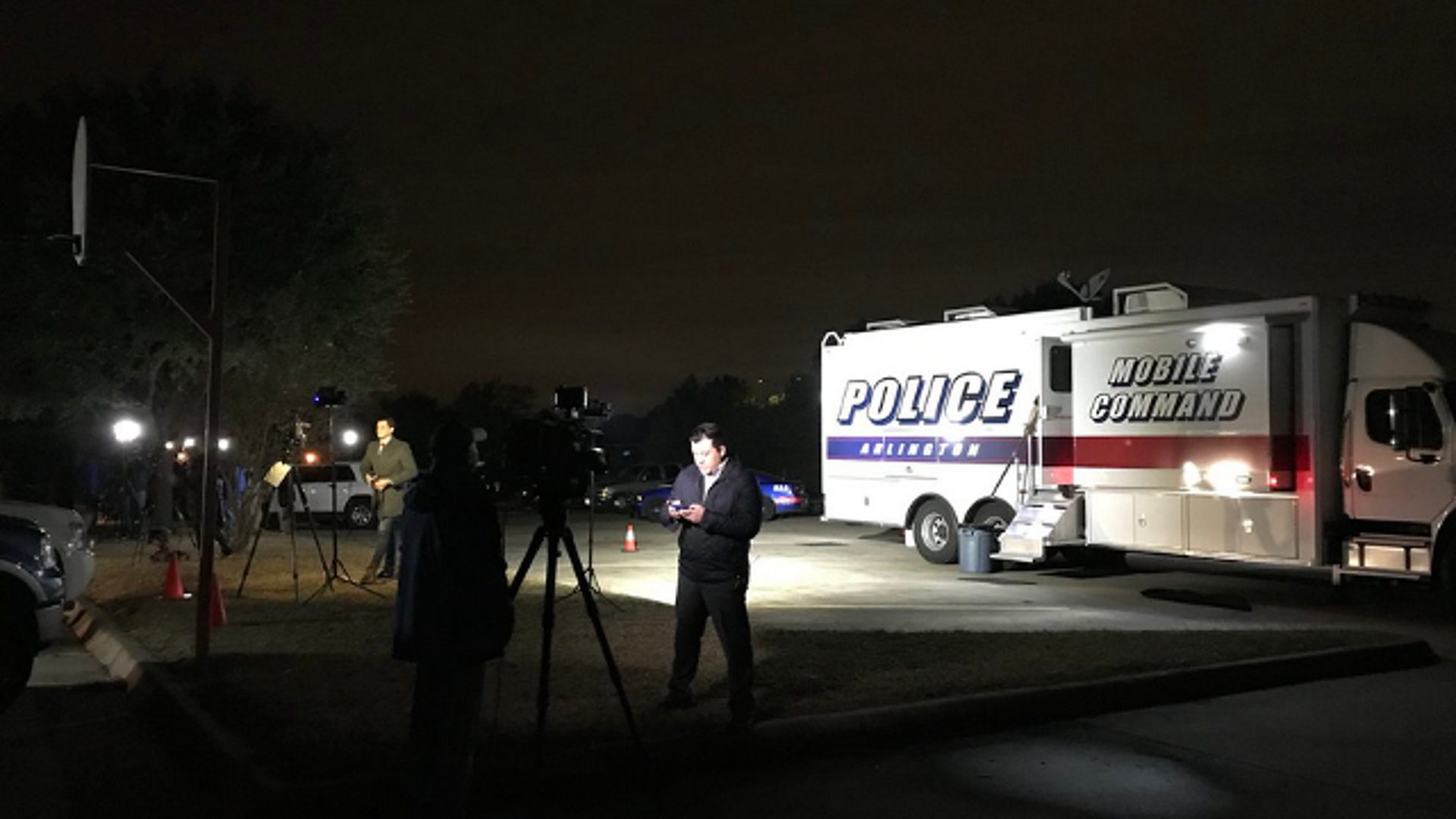 An Arlington police officer is in stable condition after a drug suspect opened fire on a SWAT team serving a drug warrant Tuesday evening.