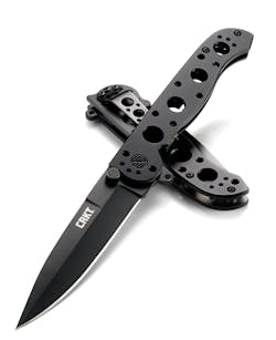 Launched in January 2018, the M16-03KS from CRKT has a blade length of 3.552&rdquo; (90.22 mm).