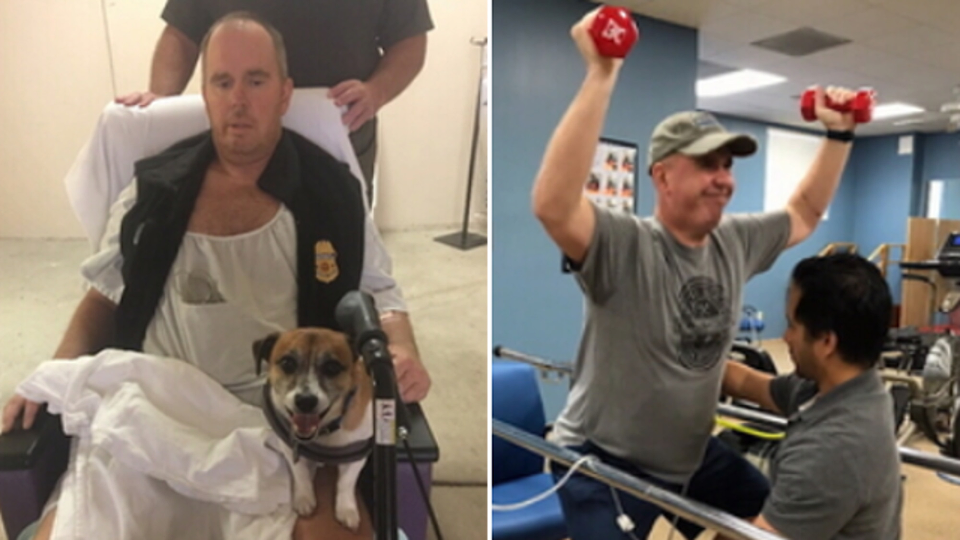 Trauma nurses are calling the recovery of a federal agent who Aviation Enforcement Agent Drew Stokes was shot fives times after being targeted while on his lunch break earlier this year a 'Christmas Miracle.'