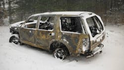 Cheboygan County Sheriff&apos;s Deputy Jeremy Runstrom and two passersby pulled an elderly man from his burning vehicle earlier this month before it became engulfed in flames.