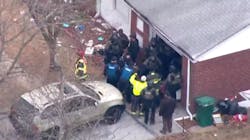 Two police officers were shot in the chest — but saved by their bulletproof vests — by a gunman who then barricaded himself in a home in north St. Louis County Thursday morning. Two police officers were shot in the chest — but saved by their bulletproof vests — by a gunman who then barricaded himself in a home in north St. Louis County Thursday morning.