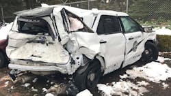 Washington State Patrol Trooper Michael Patoc was seriously injured after his patrol vehicle was struck Tuesday night. Washington State Patrol Trooper Michael Patoc was seriously injured after his patrol vehicle was struck Tuesday night.