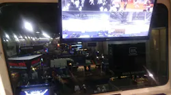 The control room inside the SkyWatch, 25-feet up at IACP 2017.