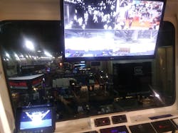 The control room inside the SkyWatch, 25-feet up at IACP 2017. The control room inside the SkyWatch, 25-feet up at IACP 2017.