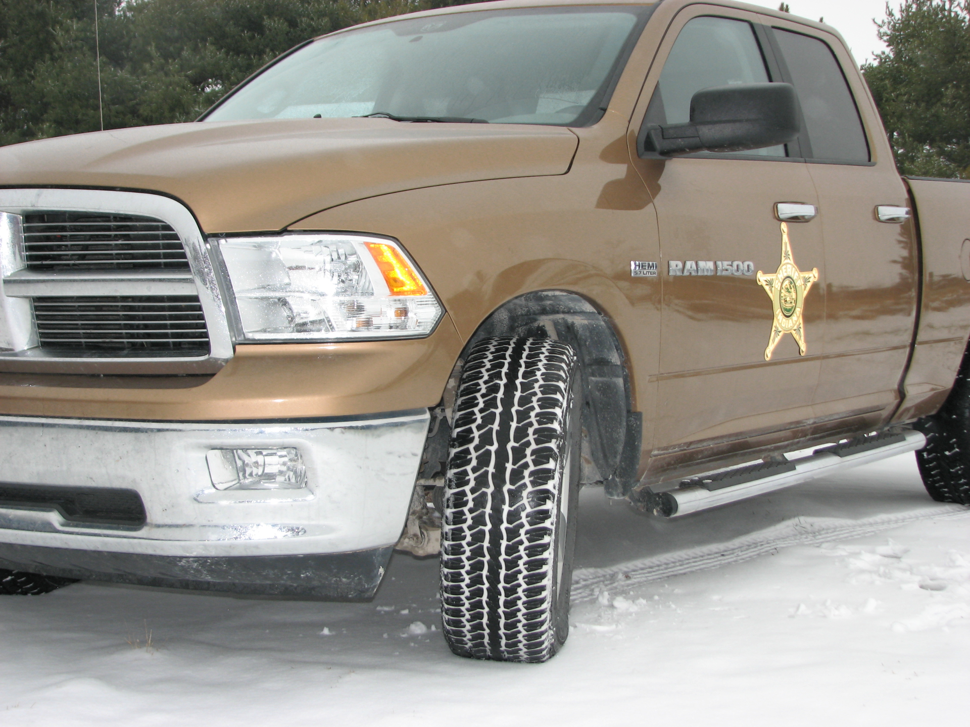 We found the all-terrain tire, like this Firestone Destination A/T, to have better deep snow traction and traction on snow-covered gravel roads than the all-season tire. In wet, slushy and packed snow on paved roads, the all-season tire had the edge.