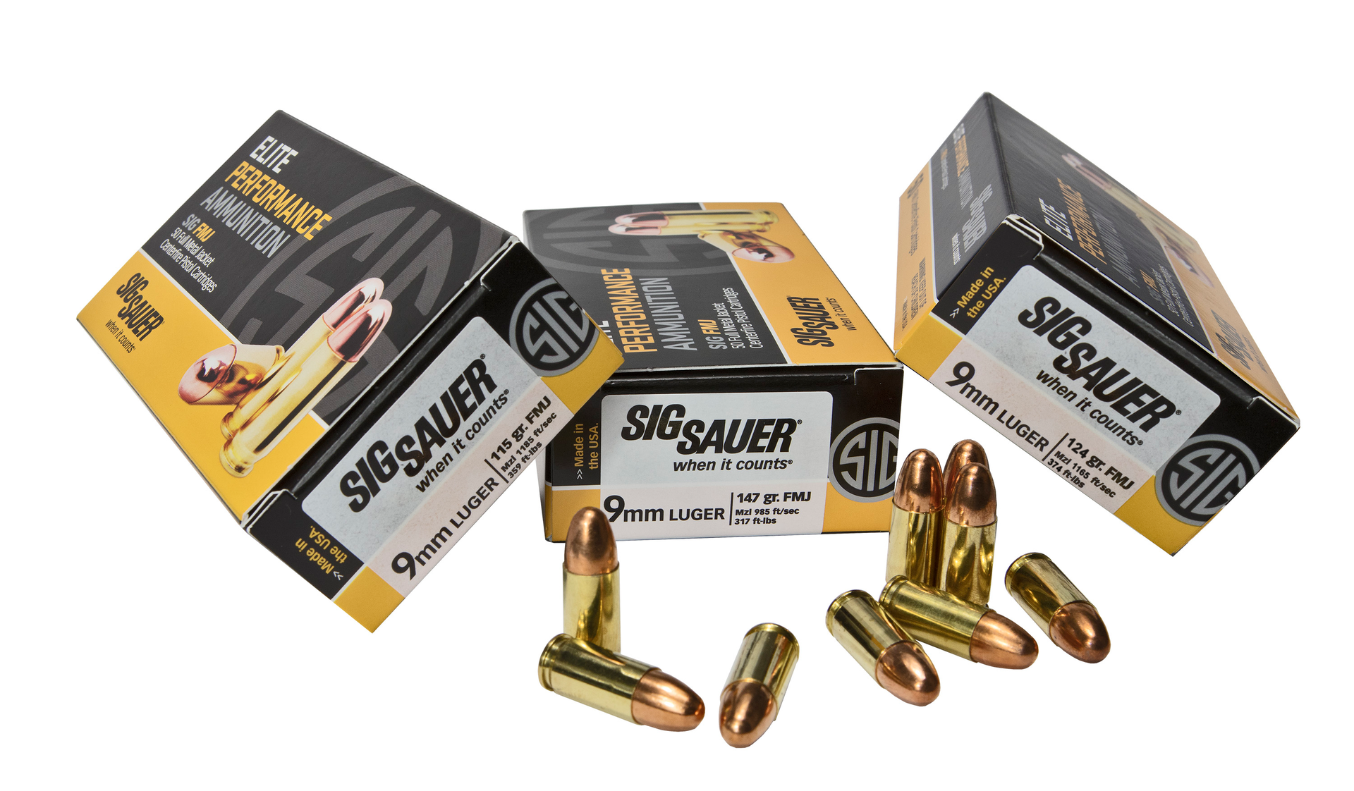 Sig 9 Mm Fmj Ammo Family