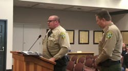 Mariposa County Sheriff's Deputy Rudy Mirelez, who was shot while conducting a traffic stop in 2015, is now back on the job. Mariposa County Sheriff's Deputy Rudy Mirelez, who was shot while conducting a traffic stop in 2015, is now back on the job.