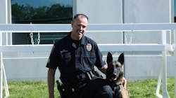 K9 Dingo with his handler, Sergeant Chad Reyes K9 Dingo with his handler, Sergeant Chad Reyes