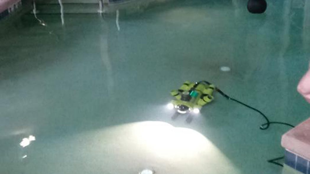 A pool-based demo of Washington County Water Recovery Unit&apos;s ROV