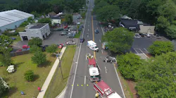 This image was taken with a DJI Phantom 4 drone purchased by Westport PD to help with accident investigation, search and rescue, special event monitoring and other scenarios.