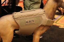 Armor Express introduced its Agile Canine Vest or ACV with 3-Dimensional spacer mesh lining, a hidden dynamic cummerbund, GPS tracking pocket, four points of adjustment and shoulder fit adjustment.