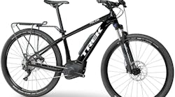 The Trek Police Electric Bike featuring the Bosch Powerfly motor. The Trek Police Electric Bike featuring the Bosch Powerfly motor.