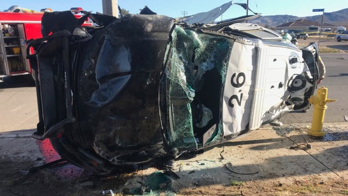 A Los Angeles County Sheriff's deputy was seriously injured in a crash Wednesday evening.