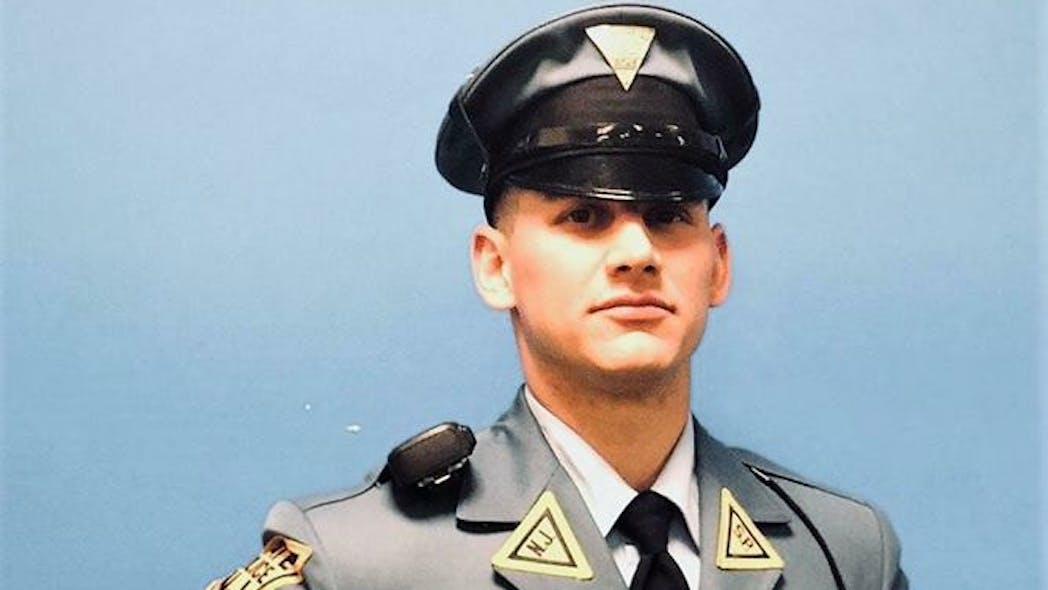 New Jersey State Police Trooper Kenneth Minnes used a makeshift tourniquet to help save a man&rsquo;s life after a car crash on March 5.