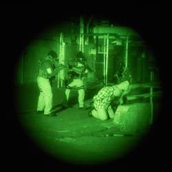 Night vision is very flexible in that it can work in a lot of different environments—indoors and outdoors, cityscape, woodland scape, etc., says Jake Saul, international business development manager with Night Vision Devices (NVD). “You get to see a clear image of the surroundings in green hew or black and white hew. But it also allows you to have the ability for facial recognition. You can see clearly what people are wearing or holding or what they are doing.” Night vision is very flexible in that it can work in a lot of different environments—indoors and outdoors, cityscape, woodland scape, etc., says Jake Saul, international business development manager with Night Vision Devices (NVD). “You get to see a clear image of the surroundings in green hew or black and white hew. But it also allows you to have the ability for facial recognition. You can see clearly what people are wearing or holding or what they are doing.”