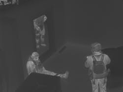 Although thermal imagers are not affected by visible light, most do not provide the ability for facial recognition. Although thermal imagers are not affected by visible light, most do not provide the ability for facial recognition.