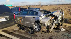 Trooper Mike Austin was hit by an impaired driver after he slammed into his patrol car State Route 347 in Union County on Friday
