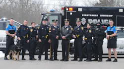 The uniform of Perrysburg Township PD consists of lines from Elbeco and the Blauer Rip-Stop with an embroidered name and sewn-on bade. The K9 unit uses Propper's Rip-Stop.