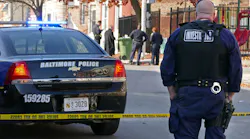 Baltimore police investigate a shooting on Nov. 30, 2017.