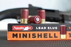 The Minishell Slug uses a 25 gram slug that has a slightly concave base, with a thick polymer wad that fits neatly into this base. This 7/8 ounce, 25 gram projectile is well-designed, with a large frontal surface area that is flat. The Minishell Slug uses a 25 gram slug that has a slightly concave base, with a thick polymer wad that fits neatly into this base. This 7/8 ounce, 25 gram projectile is well-designed, with a large frontal surface area that is flat.