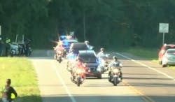 Thousands who showed up to pay their final respects to Gilchrist County Sheriff’s Sgt. Noel Ramirez and Deputy Taylor Lindsey during memorial service at Bell High School Tuesday morning. Thousands who showed up to pay their final respects to Gilchrist County Sheriff’s Sgt. Noel Ramirez and Deputy Taylor Lindsey during memorial service at Bell High School Tuesday morning.