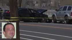 Patterson Police Officer Tamby Yagan's cruiser slammed into a parked car while he was on duty Sunday morning. Patterson Police Officer Tamby Yagan's cruiser slammed into a parked car while he was on duty Sunday morning.