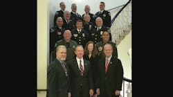 The National Law Enforcement Officers Memorial Fund, in partnership with the U.S. Department of Justice’s Bureau of Justice Assistance (BJA) and BJA’s VALOR officer safety initiative, awarded its National Officer Safety and Wellness Awards Monday, May 14, 2018 at the Hotel Monaco during National Police Week. The National Law Enforcement Officers Memorial Fund, in partnership with the U.S. Department of Justice’s Bureau of Justice Assistance (BJA) and BJA’s VALOR officer safety initiative, awarded its National Officer Safety and Wellness Awards Monday, May 14, 2018 at the Hotel Monaco during National Police Week.