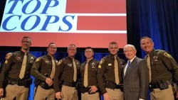 During the awards ceremony, Sessions highlighted the actions of members of the Las Vegas Metro Police Department during that mass shooting on the Las Vegas strip on Oct. 1, 2017 that left 58 people dead and 851 injured after a gunman opened fire from a hotel room during a music festival. During the awards ceremony, Sessions highlighted the actions of members of the Las Vegas Metro Police Department during that mass shooting on the Las Vegas strip on Oct. 1, 2017 that left 58 people dead and 851 injured after a gunman opened fire from a hotel room during a music festival.