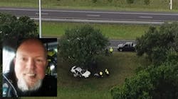 Jacksonville Sheriff&apos;s Office Police Officer Lance C. Whitaker was the victim of a single-car crash on Interstate 295 while responding to a wreck in the rain