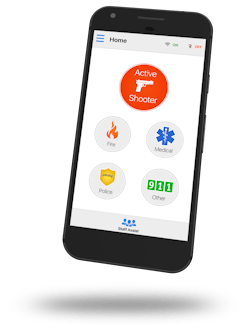 In 2015 the state of Arkansas took a legislative step to ensure a fast first responder response to active shooter events by announcing that every public school would be protected by the Rave Panic Button. The app also features buttons for other emergencies and dials 911 natively over the wireless network.