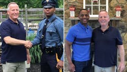 (Right to left) State Trooper Michael Patterson and Matthew Bailly, a former police officer.