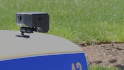 The Move Over Camera mounted on the trunk of a police vehicle. The Move Over Camera mounted on the trunk of a police vehicle.