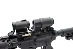 The Aimpoint 3X-C Magnifier is pictured above with the Aimpoint Micro T-2. The 3X-C pairs perfectly with the Micro Series as well as with the Aimpoint PRO sight. The Aimpoint 3X-C Magnifier is pictured above with the Aimpoint Micro T-2. The 3X-C pairs perfectly with the Micro Series as well as with the Aimpoint PRO sight.