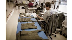 A R&amp;D Sample Maker at Armor Express in the final phases of building a Lighthawk Tactical SAU plate carrier.