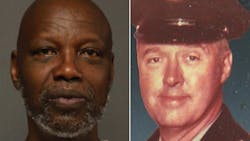 Issac Brown, left, and Officer Richard Miller Issac Brown, left, and Officer Richard Miller